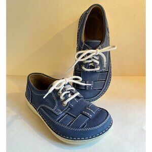 Birkenstock Blue Leather Woven Fisherman's Laufsohle alsa-Schaum Shoe 37 / 6
